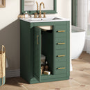 24" Bathroom Vanity with Integrated Ceramic Sink and Storage by HouseOfZazla