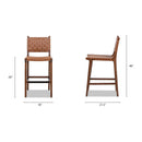 Andre - Counter Stool With Back - Pecan Brown by HouseOfZazla