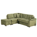 Sleeper Sofa Bed, 2 In 1 Pull Out Sofa Bed L Shape Couch With Storage Ottoman For Living Room, Bedroom Couch And Small Apartment by Unique Piece Furniture
