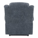 Omarion - Power Recliner With Lift, Heating & Massage - Blue Chenille by Unique Piece Furniture