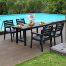 HDPE Outdoor Patio Dining Set - Table and Four Chairs by HouseOfZazla