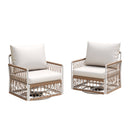 Set of 2 360° Swivel Bohemian Outdoor Lounge Chairs