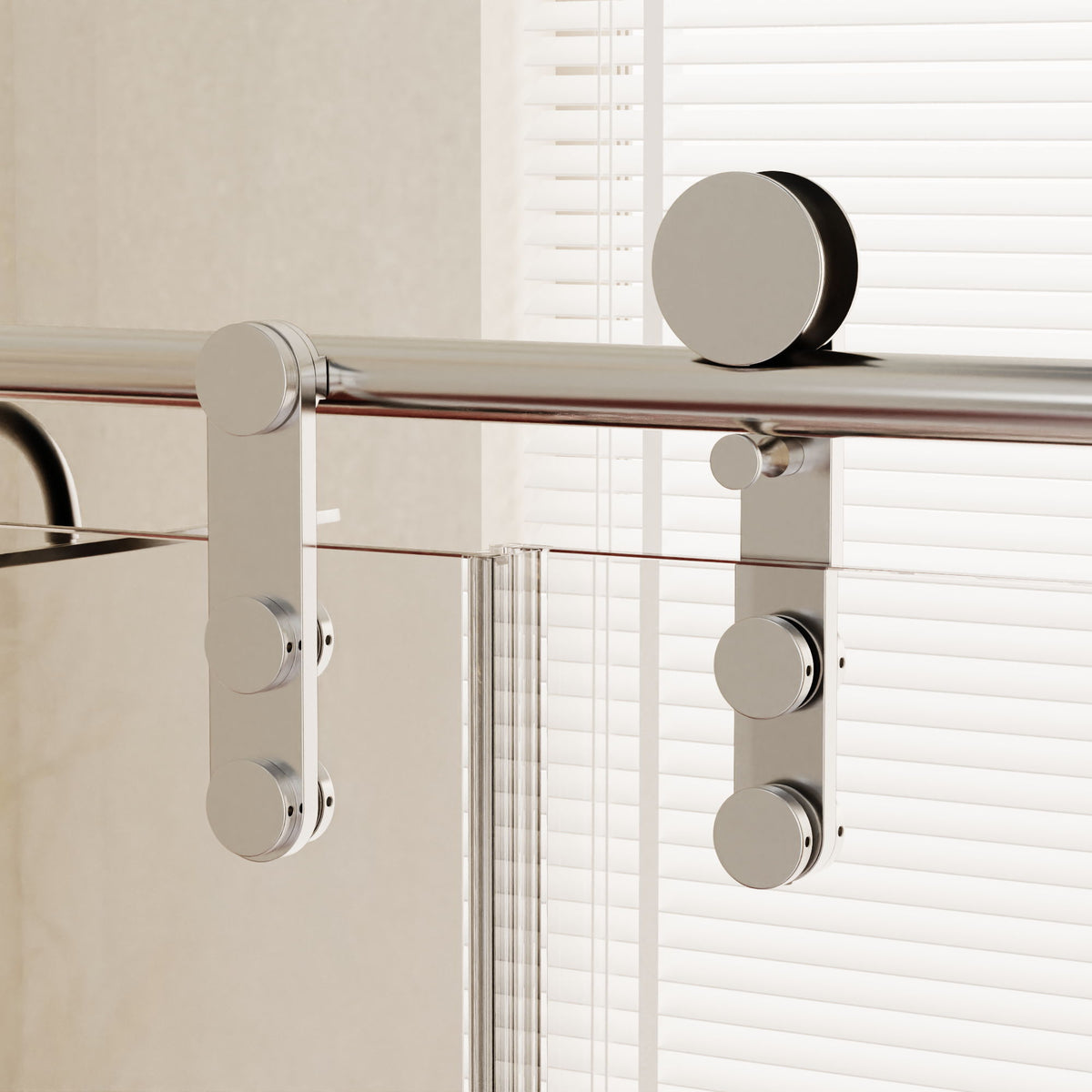 Frameless Single Sliding Shower Doors With Towel Rail & Handle, photo 32 of 40
