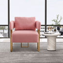 Modern Decorative Chair Teddy Fleece Upholstered And Metal Foot by Unique Piece Furniture