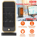 500W Portable Electric Heater PTC Ceramic Heating Space Heater Overheating Tip Over Protection 3S Heating Space For 322 Sq FT Home Office Use by GBruno Store