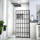 Frameless Fixed Shower Door, Open Entry Design by HouseOfZazla