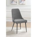 Side Chairs Upholstered With Tapered Legs (Set of 2) - Gray by HouseOfZazla