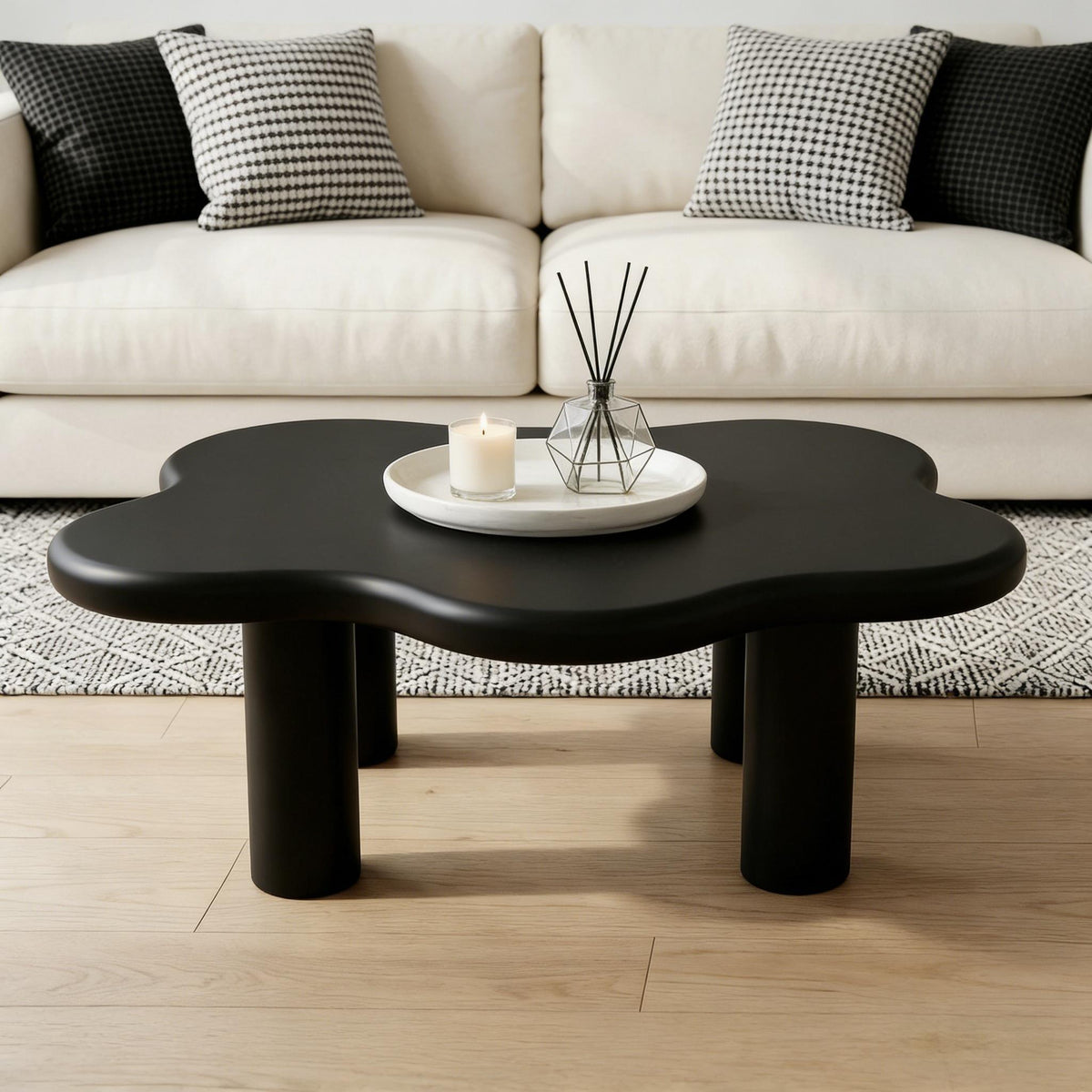 Cloud Shaped Coffee Table With 4 Round Legs, photo 19 of 24