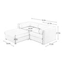 Contemporary Elegant Sofa With Storage And Ottoman