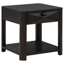 Marcelo Wood End Table with Drawer and Shelf Coffee