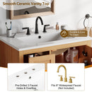 Modern Bathroom Vanity With Sink, Soft Close Drawers & Door, Storage Rack