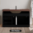 36" Floating Bathroom Vanity with Ceramic Sink and Faux Marble Top