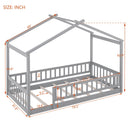 Bed House Bed Frame With Fence by HouseOfZazla