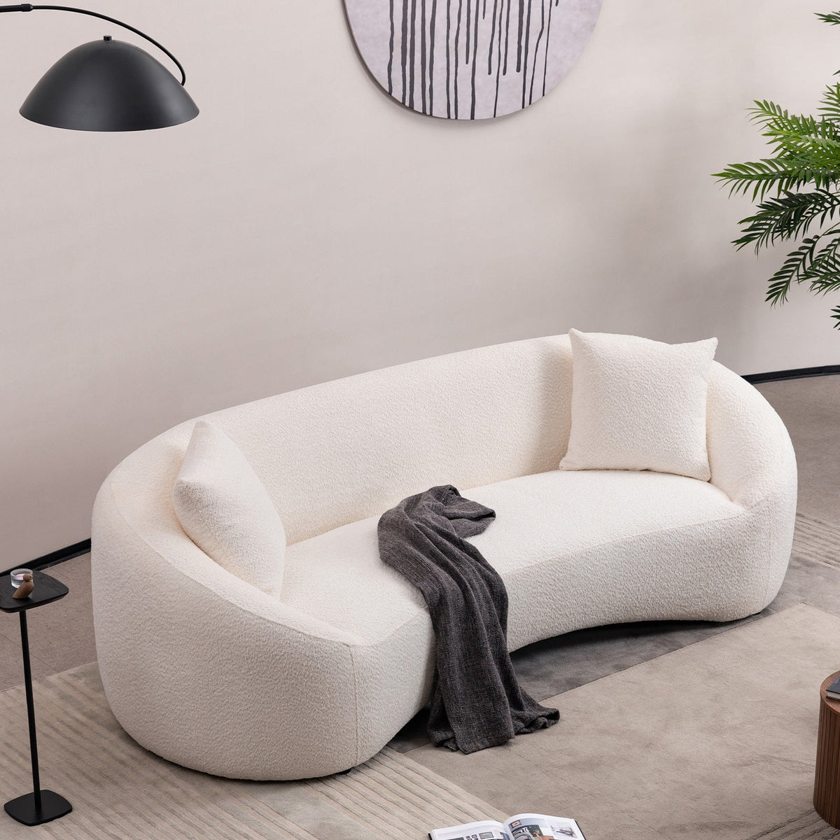 Minimalist Curved Sofa, 3 Seater, photo 3 of 10