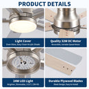 Mordern Flush Mount Ceiling Fan With Light And Remote Control by HouseOfZazla