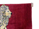 3 X 5 Handmade New Vintage Rug Quality Wool Lion Red Veggy Dyes Hand-Knotted