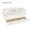 Twin Size L - Shaped Captain Bed With Drawer And Bookcase, LED Downlight And USB Charging Station - White by HouseOfZazla
