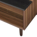 Avala - Coffee Table With Lift Top - Walnut / Black by HouseOfZazla