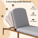 Outdoor Chaise Lounge With Adjustable Backrest