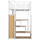 Loft Bed With Built In Work Station, Wardrobe, Storage Staircase And LED by HouseOfZazla