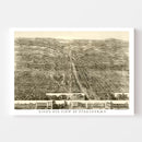 Vintage Map of Syracuse, New York 1868