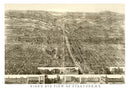 Vintage Map of Syracuse, New York 1868