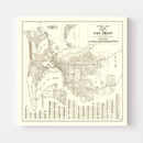 Vintage Map of San Diego, California 1925