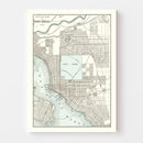 Vintage Map of San Diego, California 1893