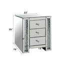 Nysa - Accent Table - Mirrored & Faux Crystals