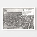 Vintage Map of Dallas, Texas 1912