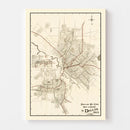 Vintage Map of Dallas, Texas 1925
