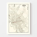Vintage Map of Dallas, Texas 1901
