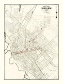 Vintage Map of Dallas, Texas 1901