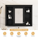 Wall Mounted Medicine Cabinet With Mirror, Storage Cabinet Featuring 6 Open Shelves And Adjustable Interior by HouseOfZazla