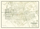 Vintage Map of Dallas, Texas 1882