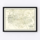 Vintage Map of Dallas, Texas 1882