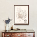 Vintage Map of Austin, Texas 1885
