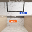 Frameless Single Sliding Shower Door & Handle And Square Tube Track by HouseOfZazla