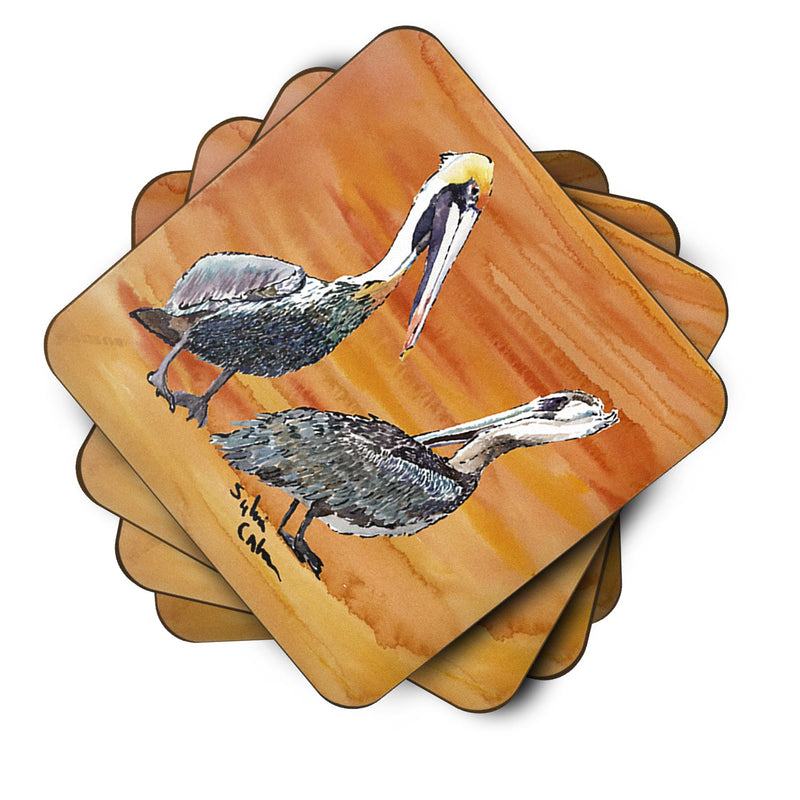 Set of 4 Bird - Pelican Foam Coasters