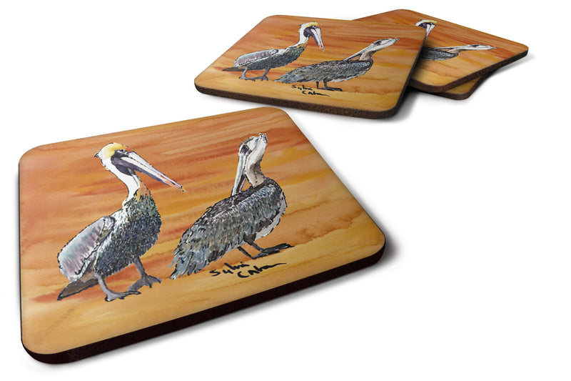 Set of 4 Bird - Pelican Foam Coasters