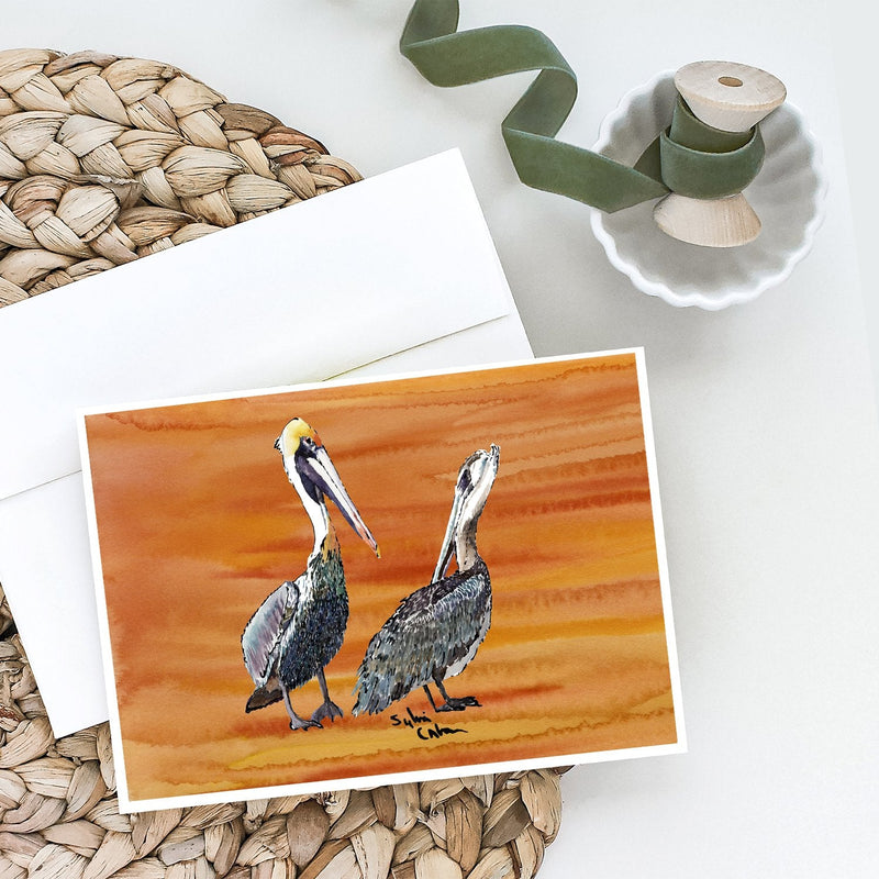 Brown Pelican Hot and Spicy Greeting Cards and Envelopes Pack of 8