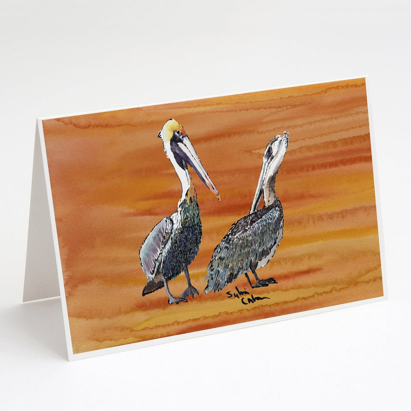 Brown Pelican Hot and Spicy Greeting Cards and Envelopes Pack of 8