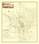 Vintage Map of Austin, Texas 1891
