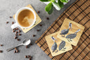 Pelican Foam Coasters Set of 4 Cup Coasters for Indoor Outdoor, Tabletop Protection, Anti Slip, Mouse pad Material