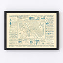 Vintage Map of San Jose, California 1886