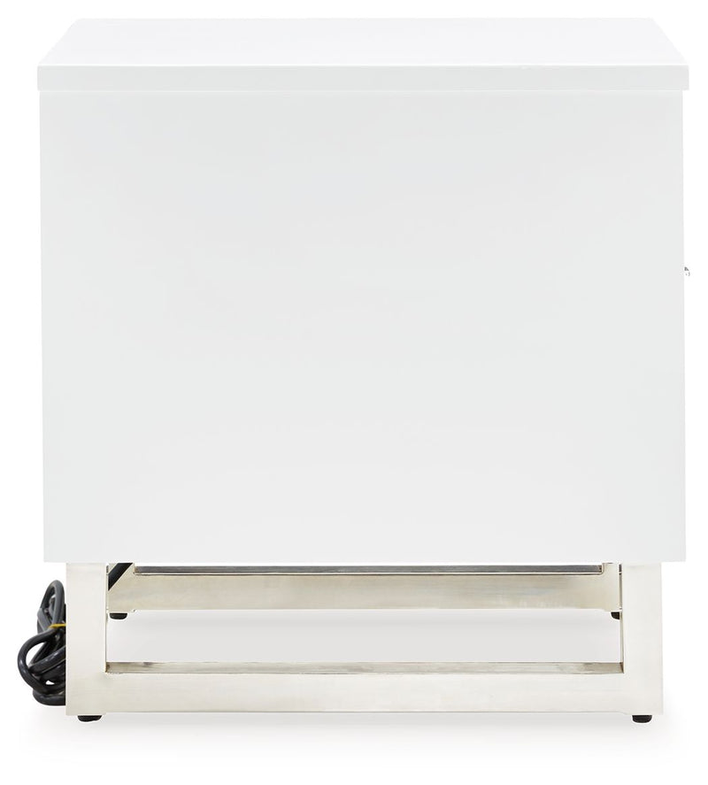Gardoni - Chair Side End Table - White / Black, photo 4 of 7
