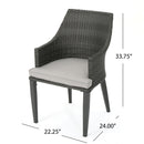 Hillhurst Outdoor Chair Set of 2 with Weather Resistant Cushions by HouseOfZazla