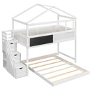 House Style Bunk Bed With Storage Staircase And board by HouseOfZazla