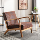 Classic Mid-Century Modern Accent Chairs, Open Framed Armchair With Cushioning by HouseOfZazla