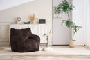 Soft Fluffy Corduroy Fabric Bean Bag Chair Filled With Memory Sponge